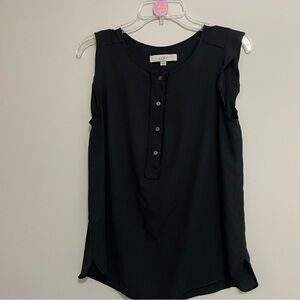 LOFT Black Sleeveless Blouse ~ Size Medium 
Great for under a Blazer or Office